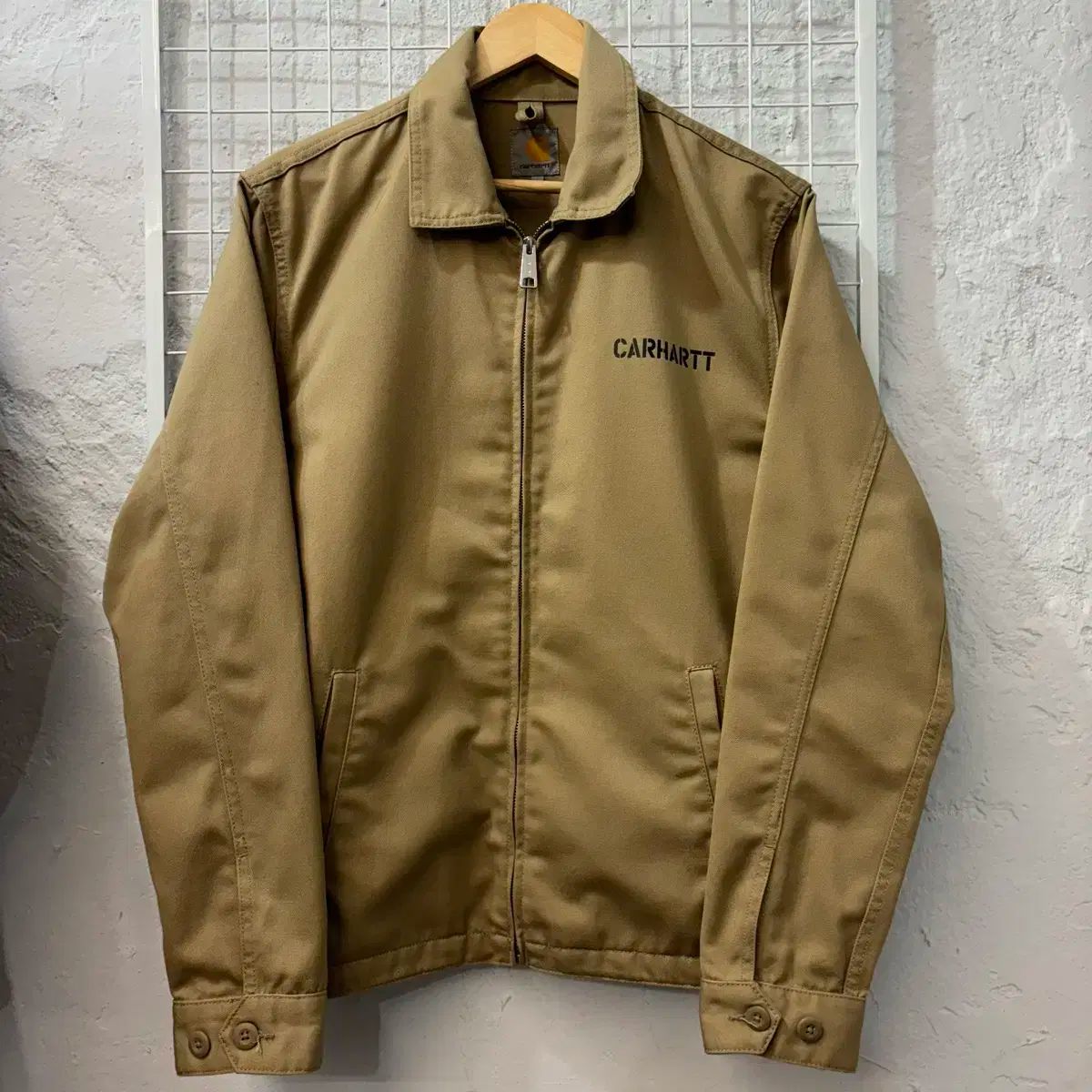 Carhartt カーハート スペルアウト ベージュ ワーク ジャケット L