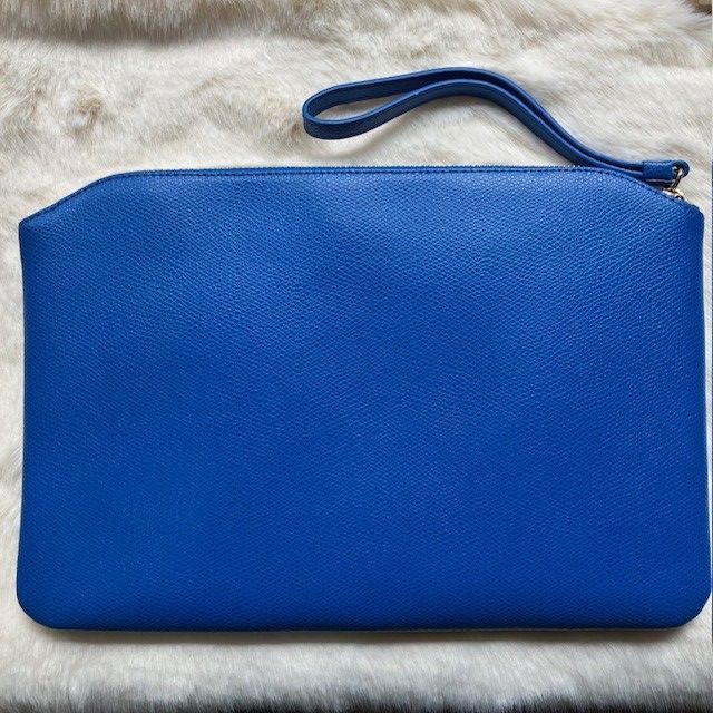 フルラ FURLA レザークラッチバック 青色 GENUINELEATHERBLUE - メルカリ