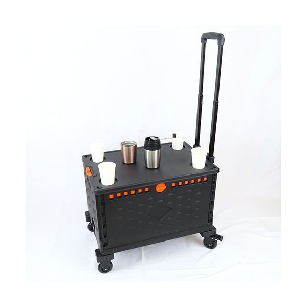 富士商 ウォータータンクカート 折りたたみコンテナ タンク4個セット 積載荷重100kg 誰でも大量の水を楽に運べる F21646