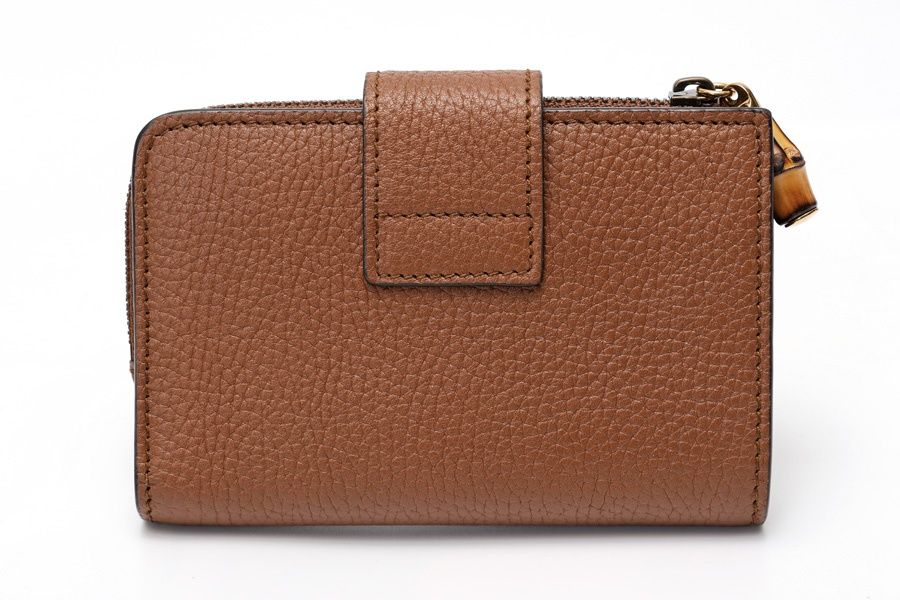 グッチ / GUCCI バンブー付き ダブルG ミディアム ウォレット / 二  