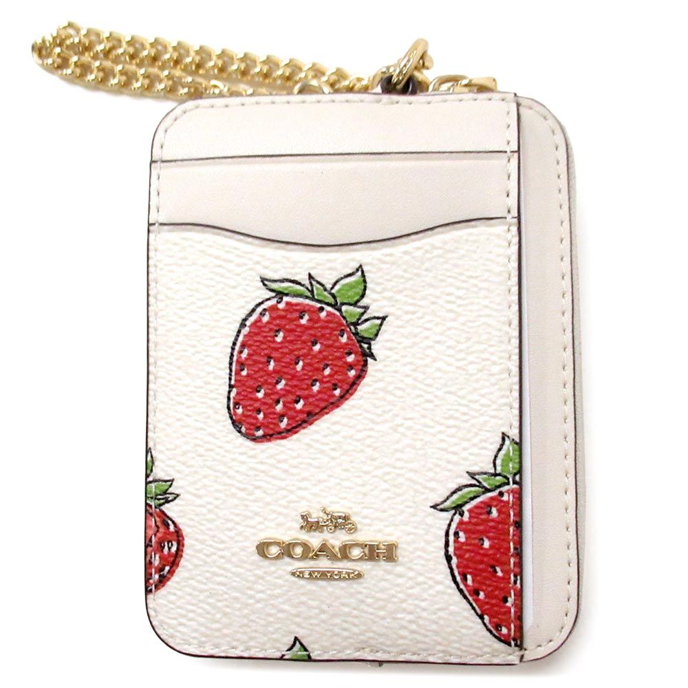 COACH ストロベリープリント コインケース 公式】コーチアウトレット | ストロベリー コイン ケース