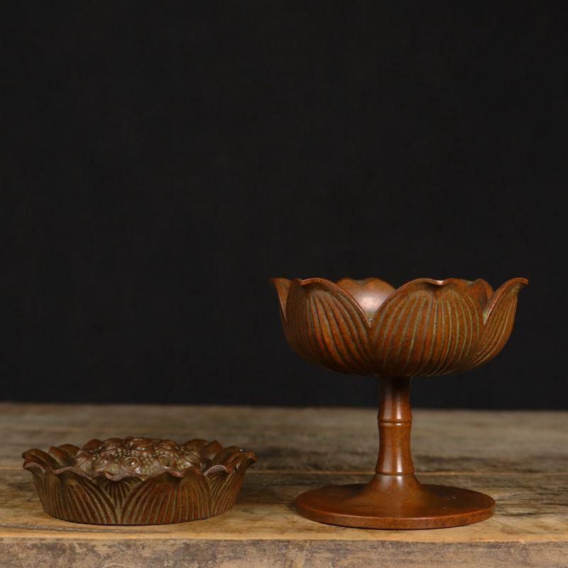 銅細工 宝蓮灯蓮香炉 盤香炉 香道具 装飾品 工芸品 美術品 置物 銅細工 宝蓮灯蓮香炉 盤香炉 香道具 装飾品 工芸品 美術品 置物