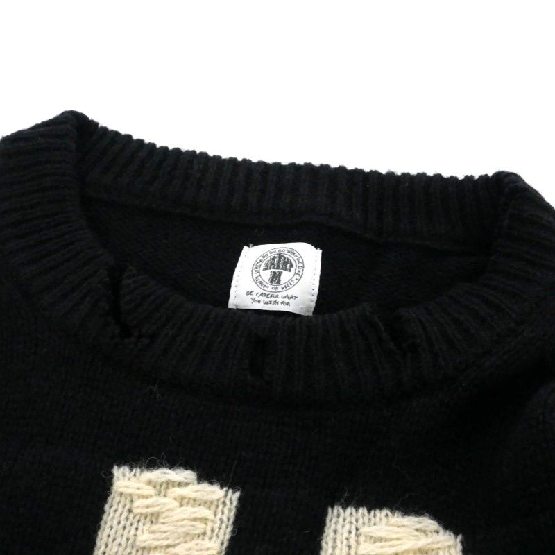 セントマイケル SAINTMICHAEL WOOL SWTER SIN ダメージニット ウール  