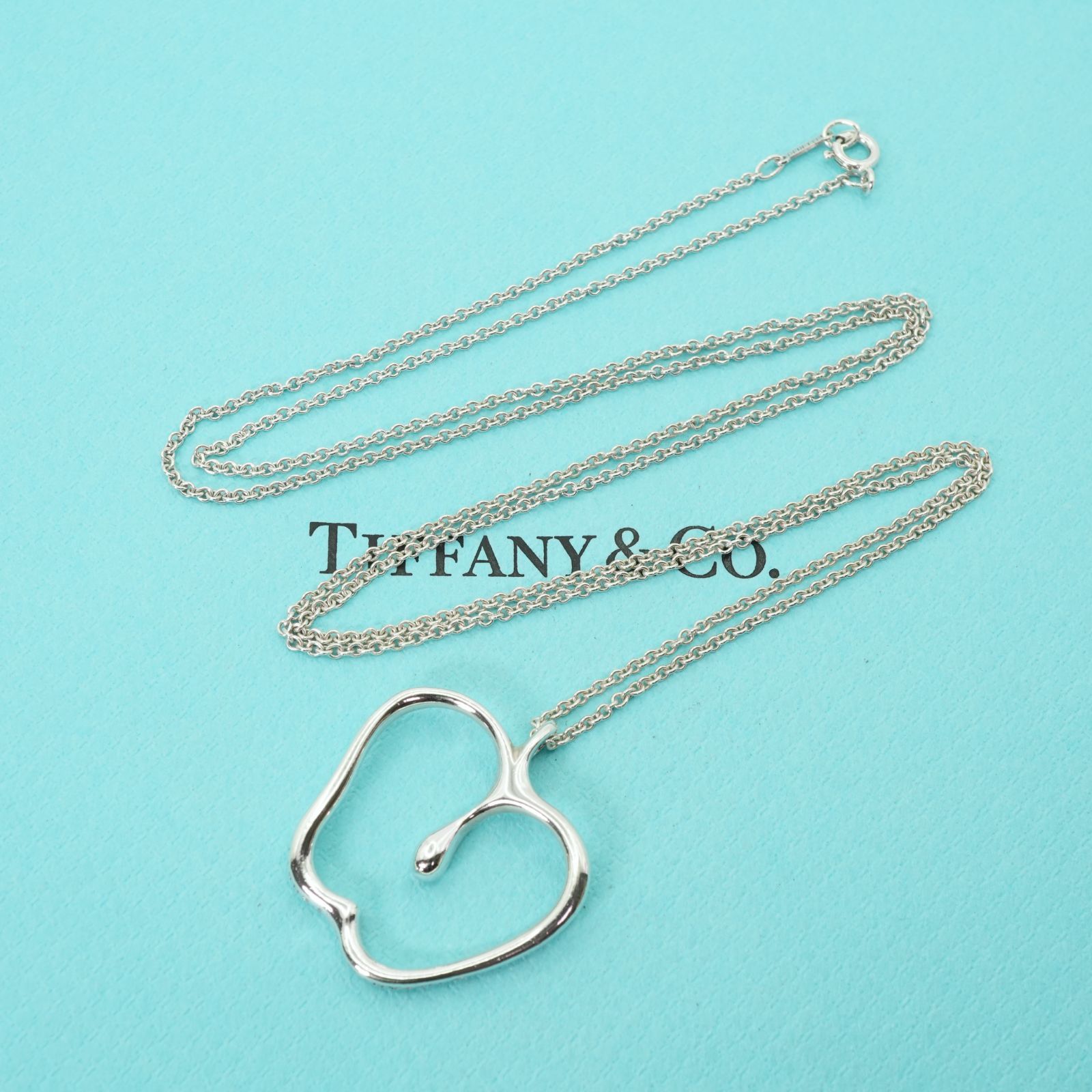 美品 ティファニー ネックレス アップル ラージ シルバー ビッグ apple TIFFANY&Co. ティファニー アップル ラージ ネックレス シルバー