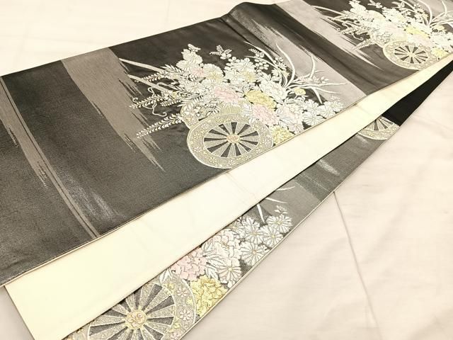 ♦︎ 〓Turbo〓様御専用ページ　袋帯　ユーズド　美品 平和屋着物◎六通柄袋帯 唐織 花車文 金銀糸 正絹 逸品 未使用