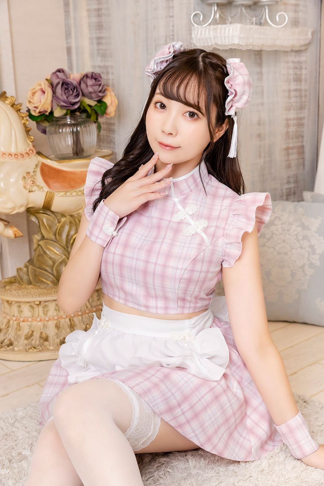 【特価商品】チャイナ服 チャイナ レディース メイド服 メイド ピンク ミルキーチャイナメイド 衣装 ハロウィン コスプレ 仮装 リリカルパレット コスチューム クリアストーン(Clearstone)