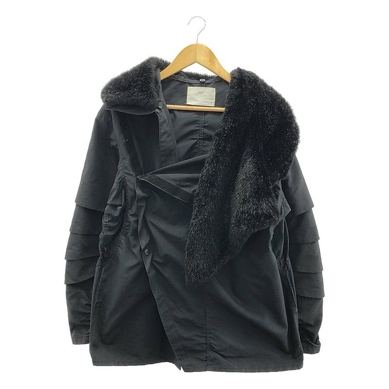 m*i様 TOGA PULLA 19-20AW ファードッキングアウター TOGA PULLA AW2020 Polyester taffeta fake fur coat featured in