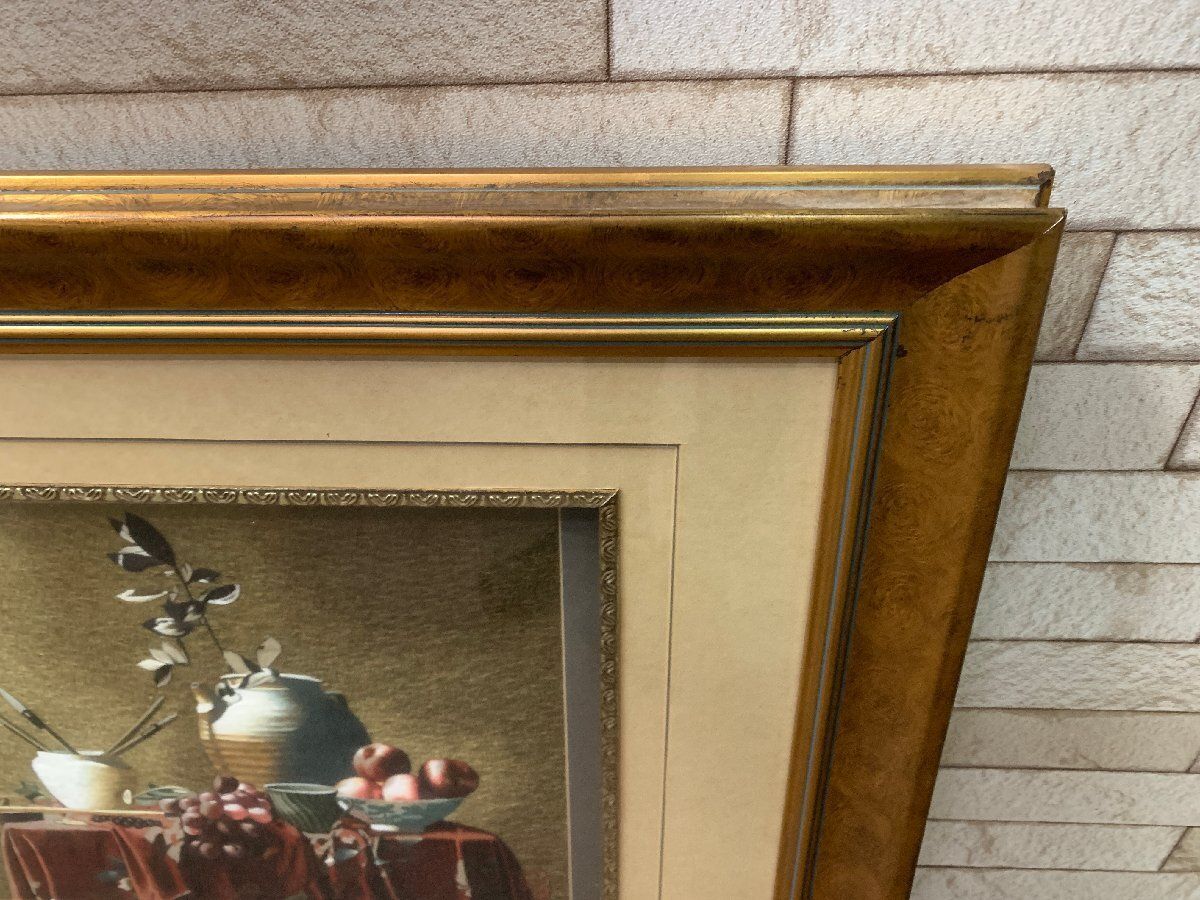 完璧な シルク刺繍絵 額付き絵画 美術品 果物 静物画 アート 絹糸 印有 果物 壁掛けインテリア 額装 壁飾り 63×52cm 他1215 新色が続々入荷。