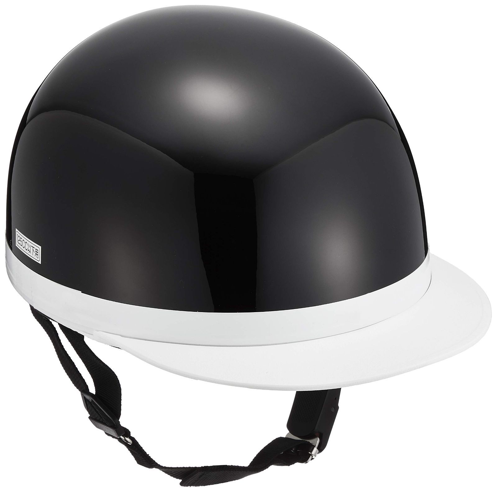 NBS バイクパーツセンター(Bike Parts Center) ヘルメット ハーフ 白ツバ ブラック XL (頭囲 61cm~62cm未満) 710910