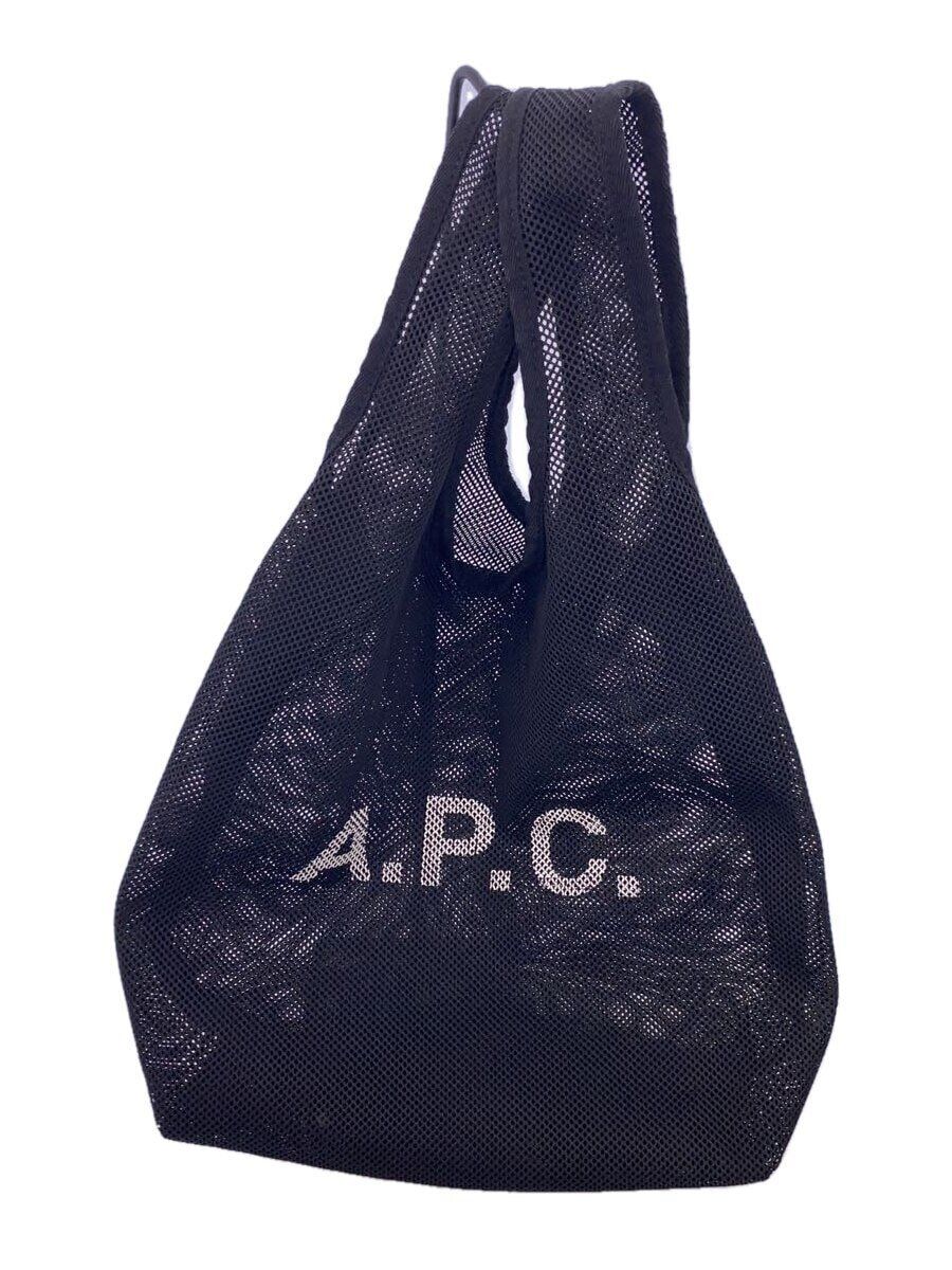 A.P.C. メッシュトートバッグ ロゴ ブラック - メルカリ