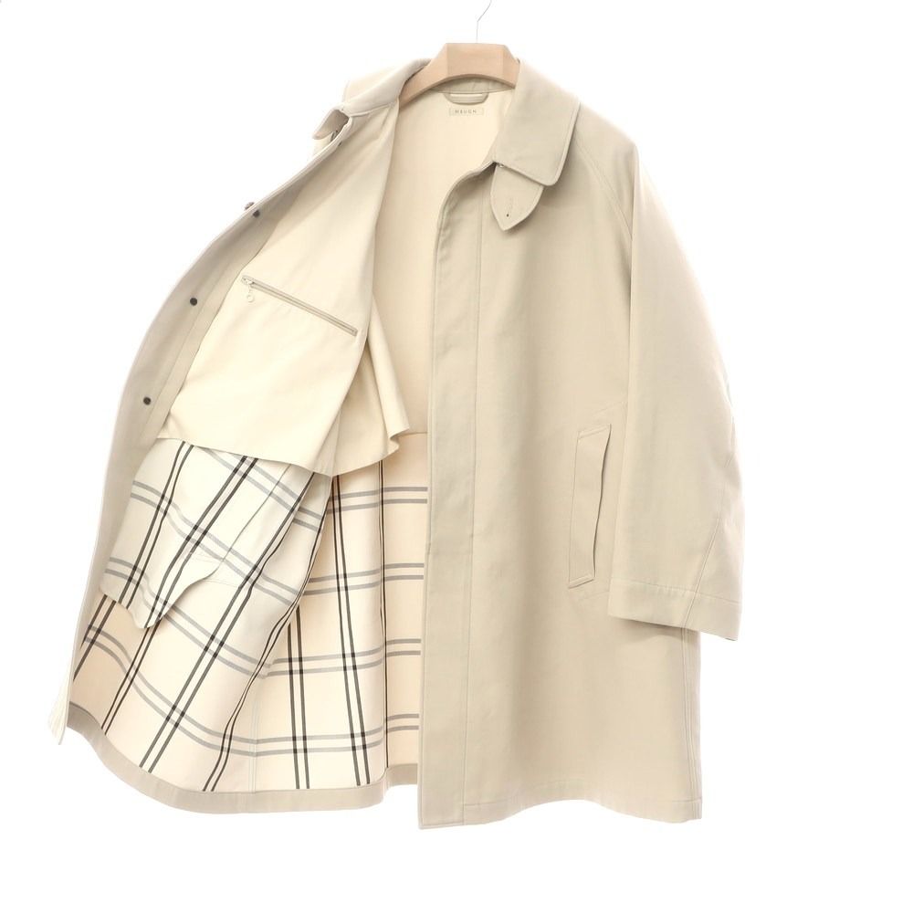 中古】ユーゲン HEUGN Albert コットンシルク ステンカラーコート 