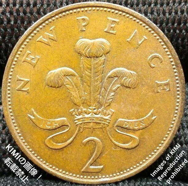 2 New Pence 1979 Elizabeth II 2nd portrait Bronze Coin Art 2 新しいペンス エリザベス  2世 2番目の肖像画 貨幣芸術 コイン 古銭 貨幣芸術 Coin Art