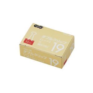 まとめ TANOSEE ダブルクリップ 小 口幅19mm レッド 1箱 10個 ×60セット