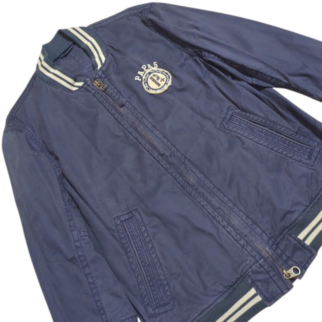 90s～ Papas ＋ ウォッシュドネイビー ジップブルゾン スイングトップ