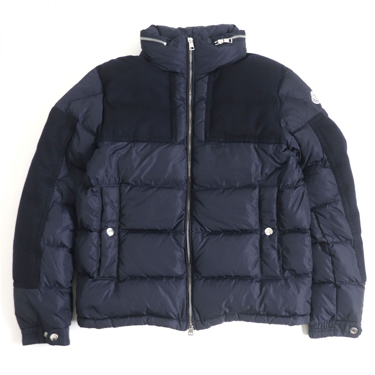 美品□MONCLER/モンクレール ARCS アークス ウール切り替え ロゴ 
