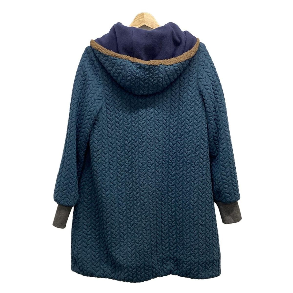 JOCOMOMOLA ホコモモラ コート サイズ40 XL レディース - ブルーグリーン×ダークブラウン 長袖 冬