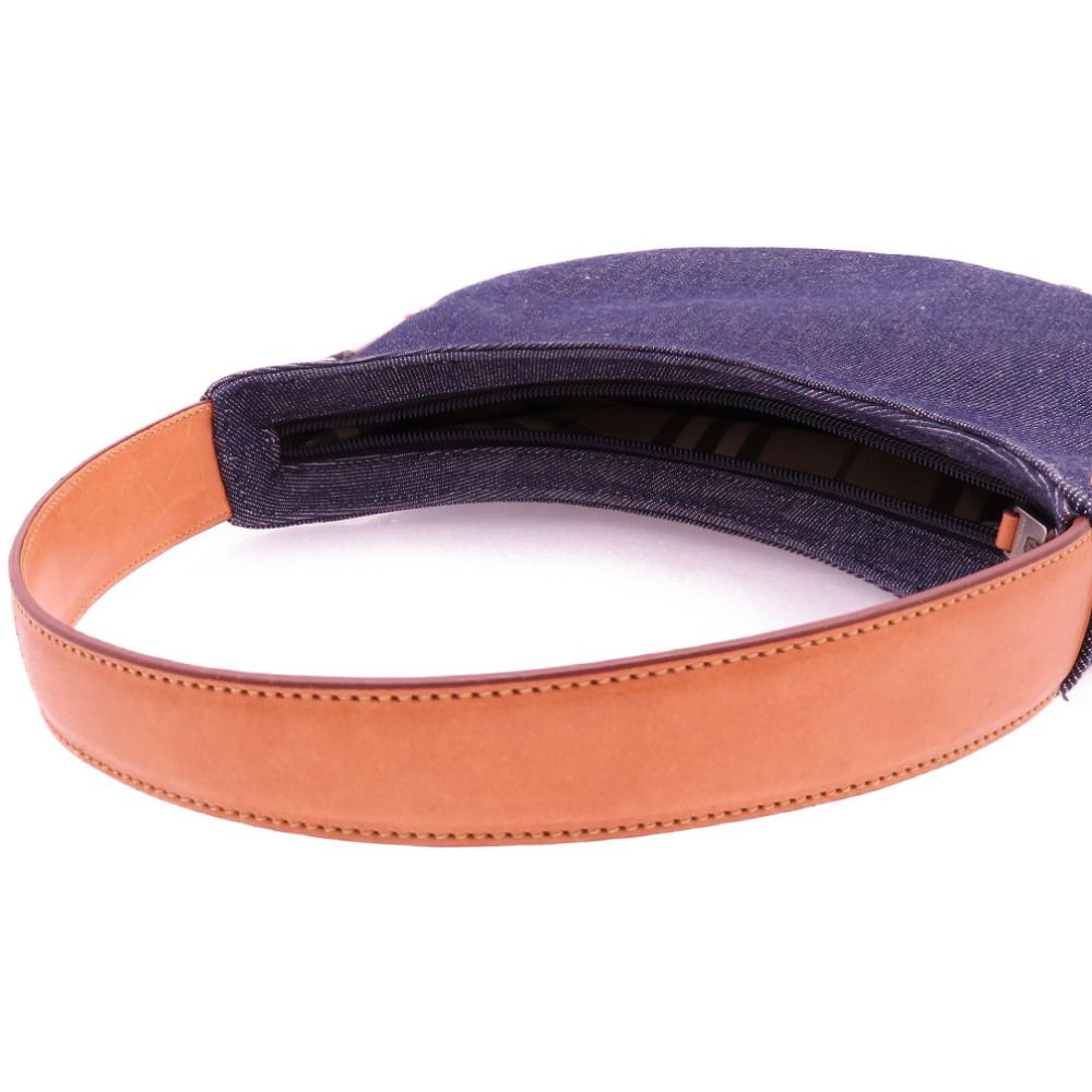 美品 バーバリー ノバチェック デニム ネイビー レザー ショルダー  