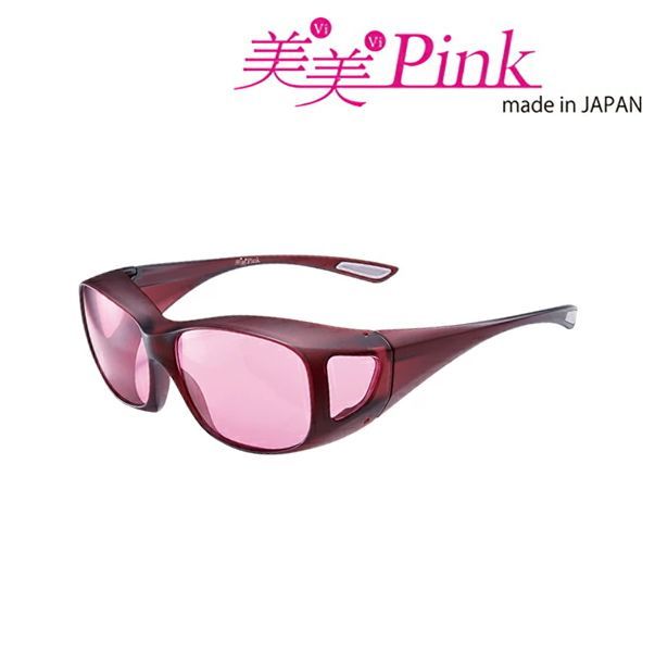 美美Pink 美美ピンク オーバーグラスタイプ サングラス リラックス リフレッシュ サングラス 癒やし 女性 悩み 気分の乱れ 気分転換 サングラス 目 美々Pink 美美ピンク 美々ピンク 紫外線 眩しさ 日本製 軽い オーバーグラス
