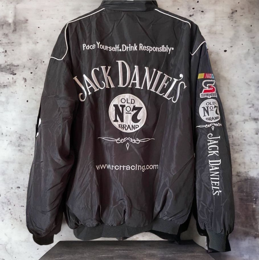 フードフードなし[希少Jack daniels×Jeff hamiltonレーシングジャケット