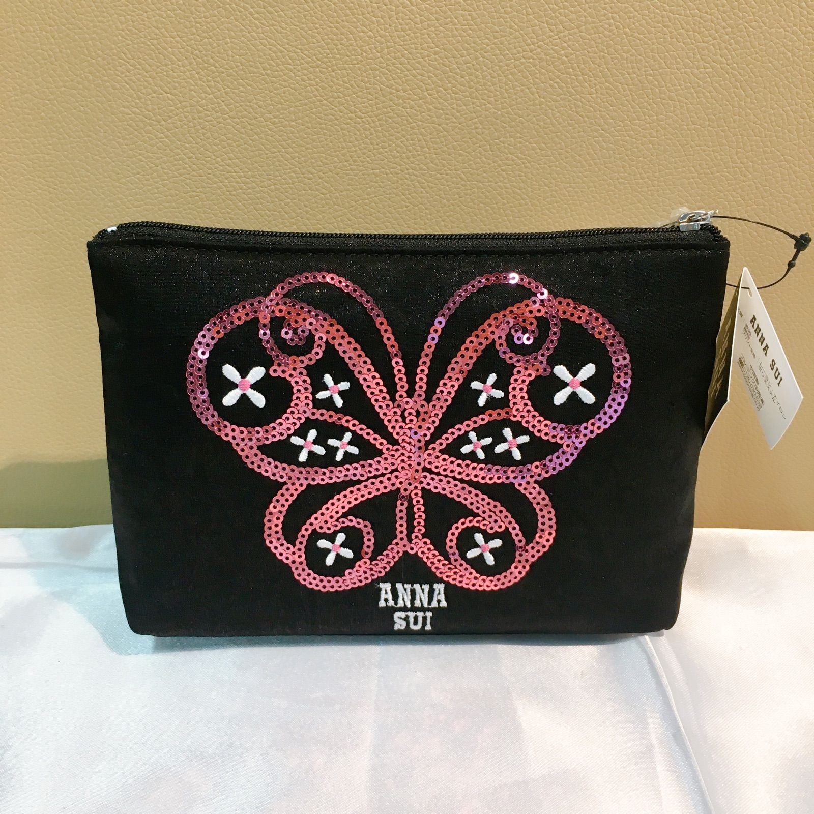 美品】タグ付き ANNA SUI アナスイ Disney ディズニー コラボ ポーチ