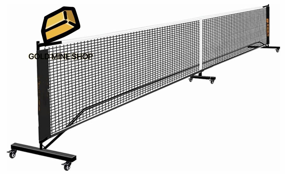 ピックルボールネット 屋内|屋外 簡単 ポータブル テニスネット 6.7Ｍ 規定サイズ 練習用ネット キャスター付き 収納バッグ付き 安定した金