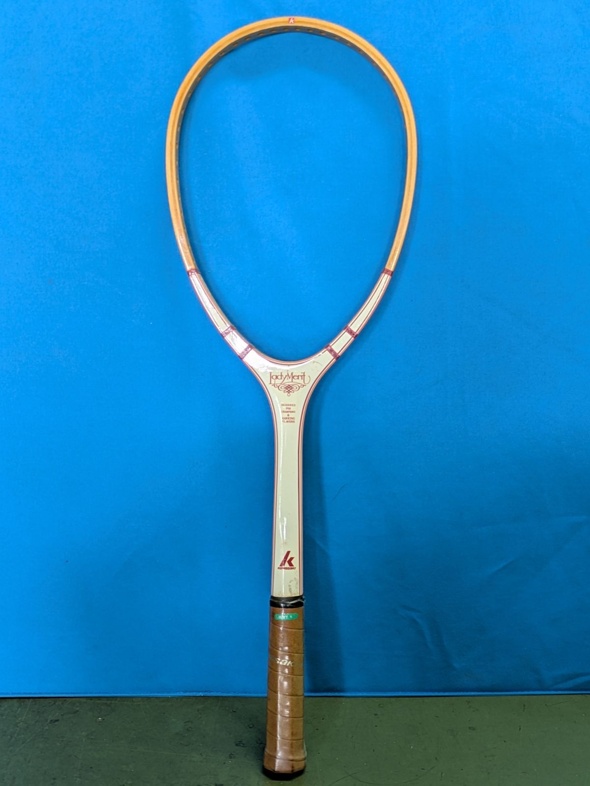 Kawasaki Lady's ビンテージ 軟式テニスラケット カバー付き 昭和