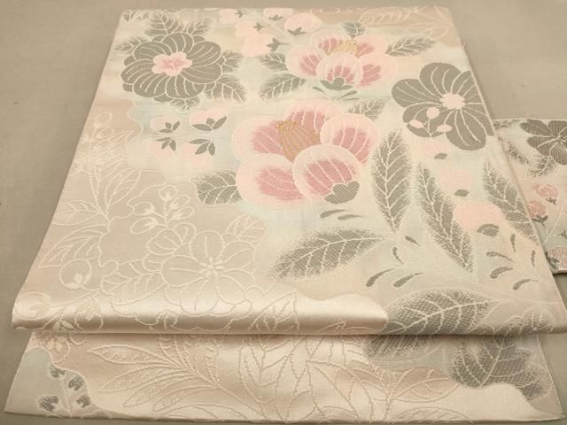 正絹　名古屋帯【花唐草　ドット】No2787 正絹 名古屋帯【花唐草 ドット】No2787 - メルカリ