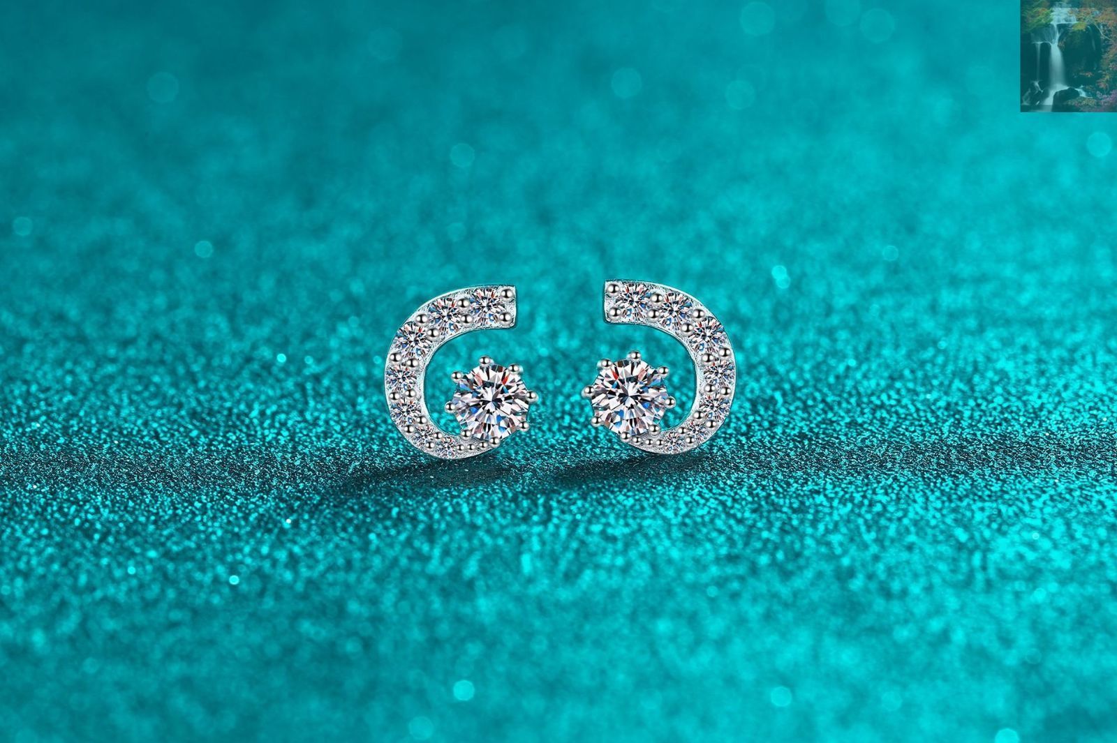 シルバー925エクストラファンシーキーチェーンモアサナイトダイヤカスタム品 ピアス モアサナイト 0.5ct シルバー925 人工ダイヤモンド