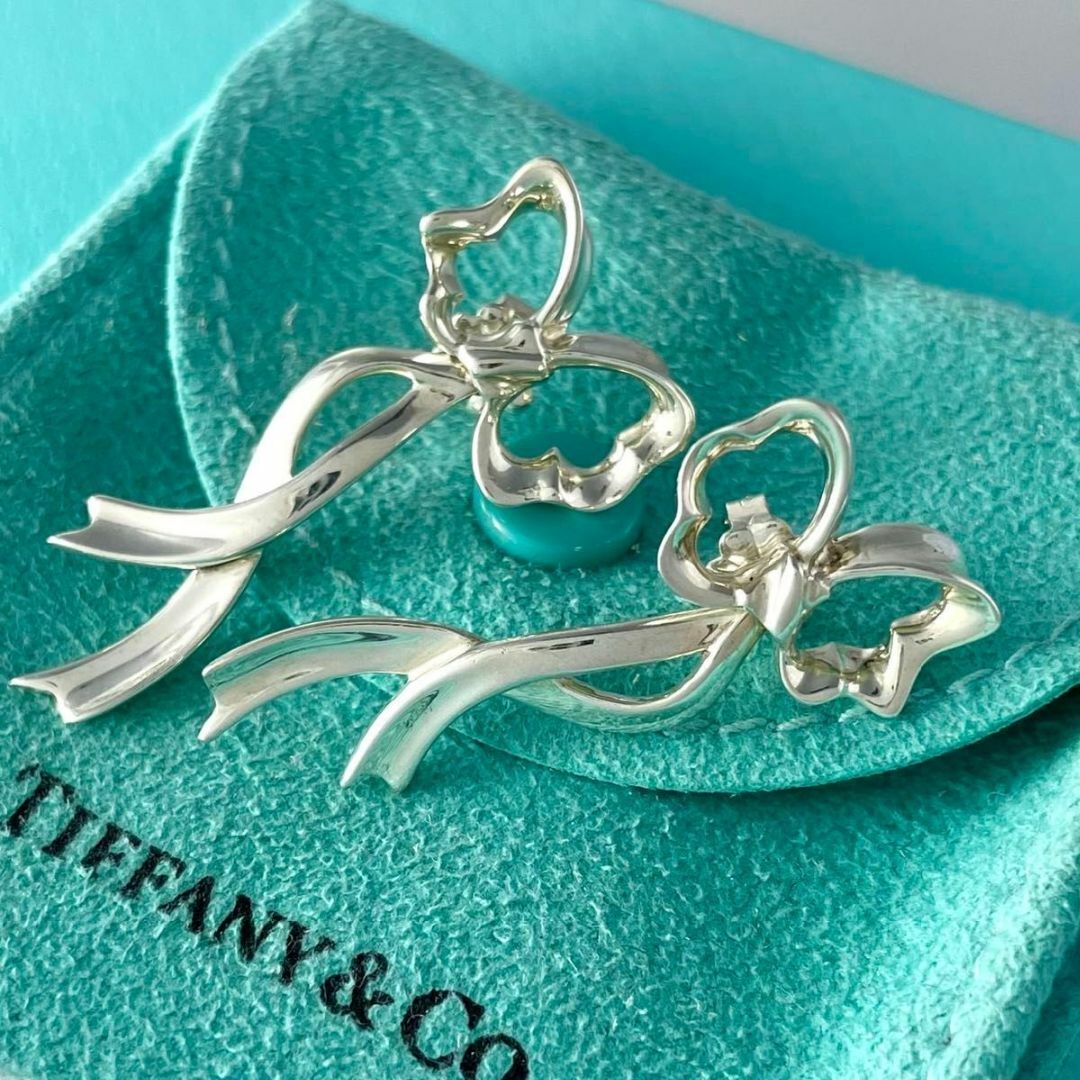 ティファニー リボン スイング ピアス シルバー 925 RT4fe