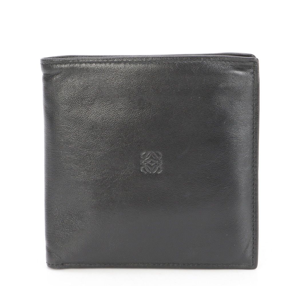 ロエベ アナグラム レザー 二つ折り 財布 コンパクト ウォレット