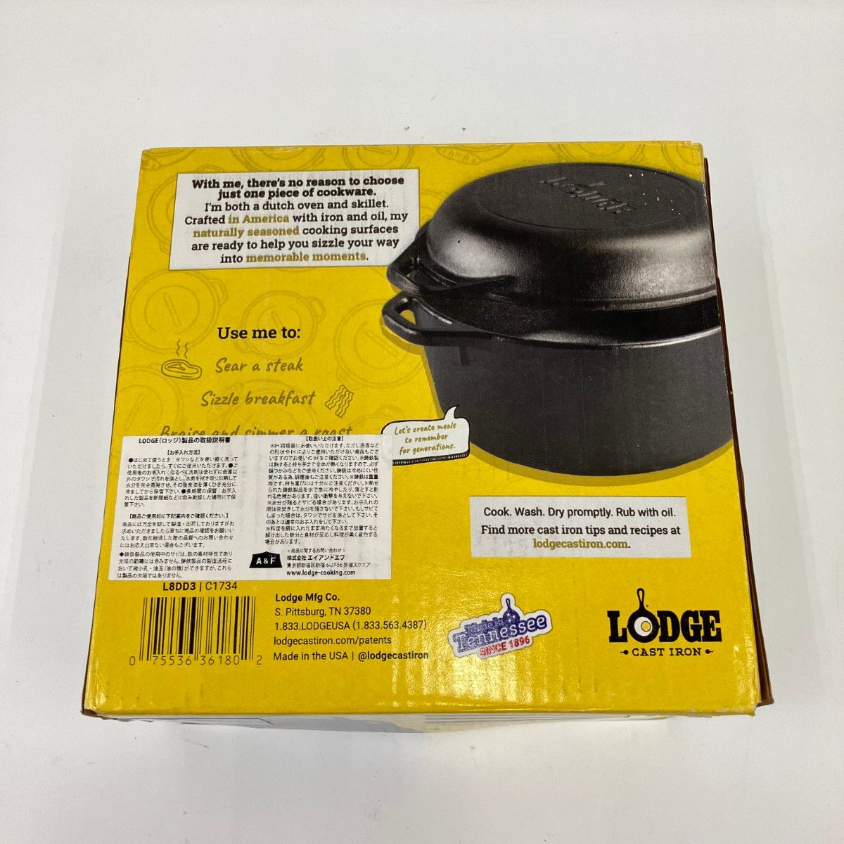〇〇LODGE ロッジ ダブルダッチオーブン 10 1/4インチ #L8DD3 未開封品 〇〇LODGE ロッジ ダブルダッチオーブン 10 1/4インチ #L8DD3 未