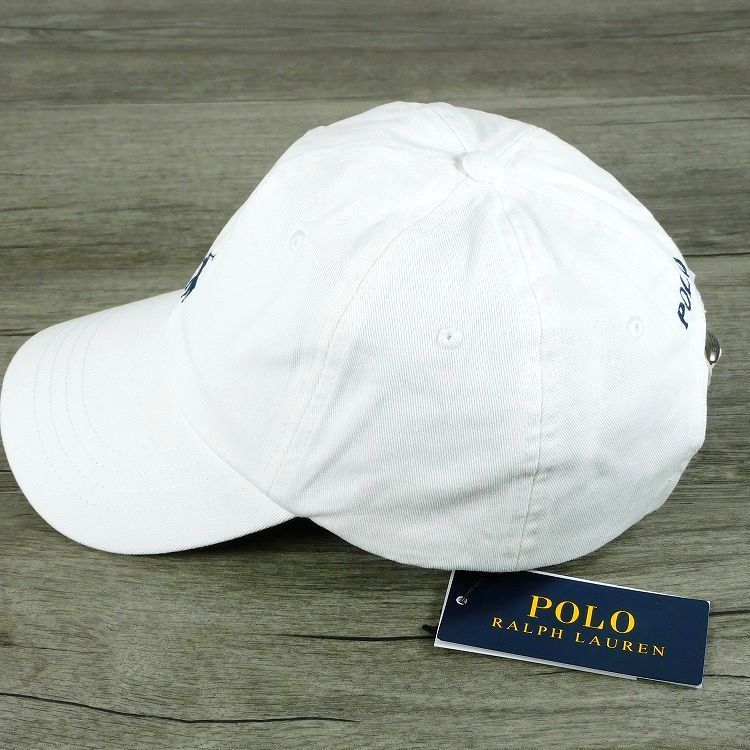 新品 ポロ・ラルフローレン キャップ 白 ONE SIZE コットンチノ