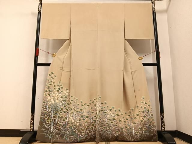 平和屋着物●本加賀友禅作家 庄田和昇 色留袖 枝花文 暈し染め 正絹 AABB6258ph