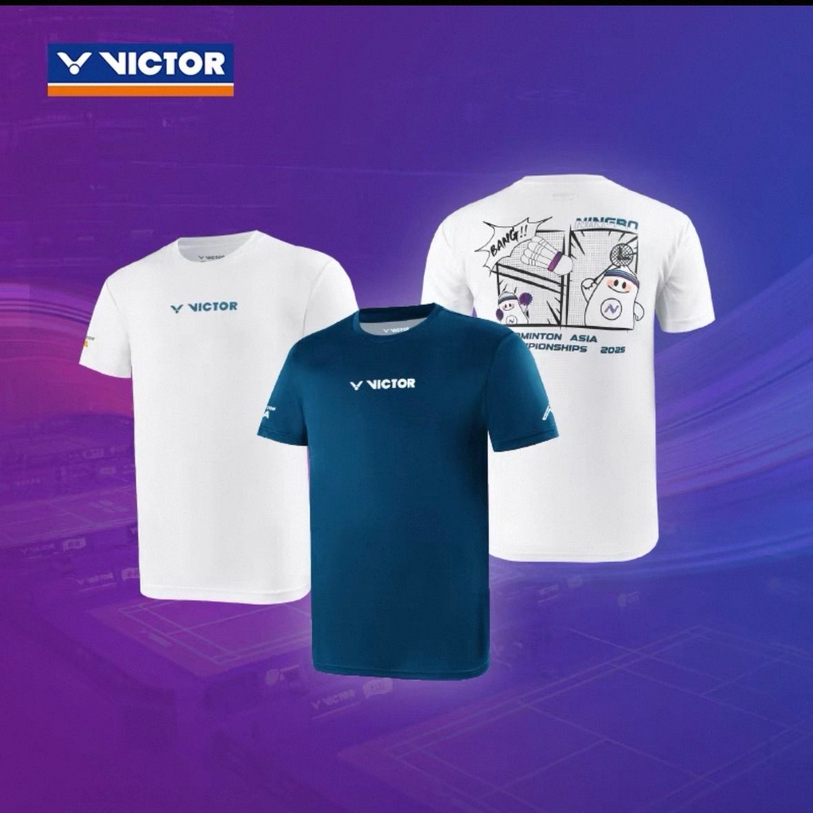 ﾊﾞﾄﾞﾐﾝﾄﾝ ｱｼﾞｱ選手権大会2025 記念Tシャツ【VICTOR】ユニ