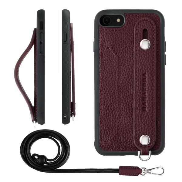 iPhone8 7 SE3 SE2 スマホケース ネックストラップ 付き カード