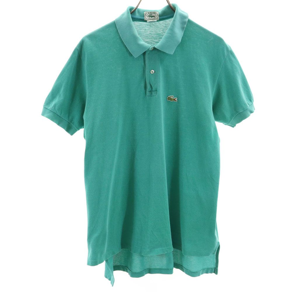アイゾッドラコステ 90s USA製 オールド 半袖 ポロシャツ L エメラルドグリーン IZOD LACOSTE 鹿の子 ダックテール メンズ