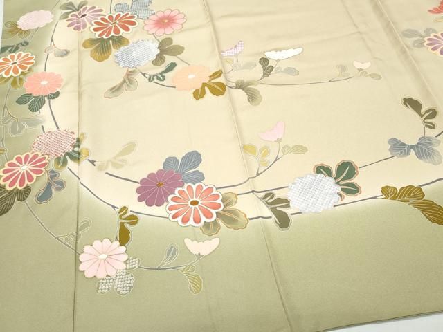 平和屋着物●訪問着　枝花文　金彩　鈴乃屋扱い　正絹　逸品　CAAY2954vf 平和屋着物○訪問着 枝花文 金彩 鈴乃屋扱い 正絹 逸品 CAAY2954vf