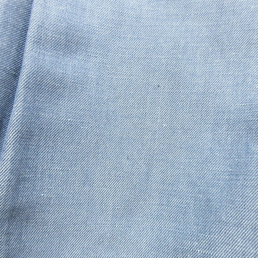 Drawer ドゥロワー シルクリネン バックギャザータックパンツ 6514-236-1426 サイズ36 ブルーグレー レディース 古着 DECORATOM_COM_BR