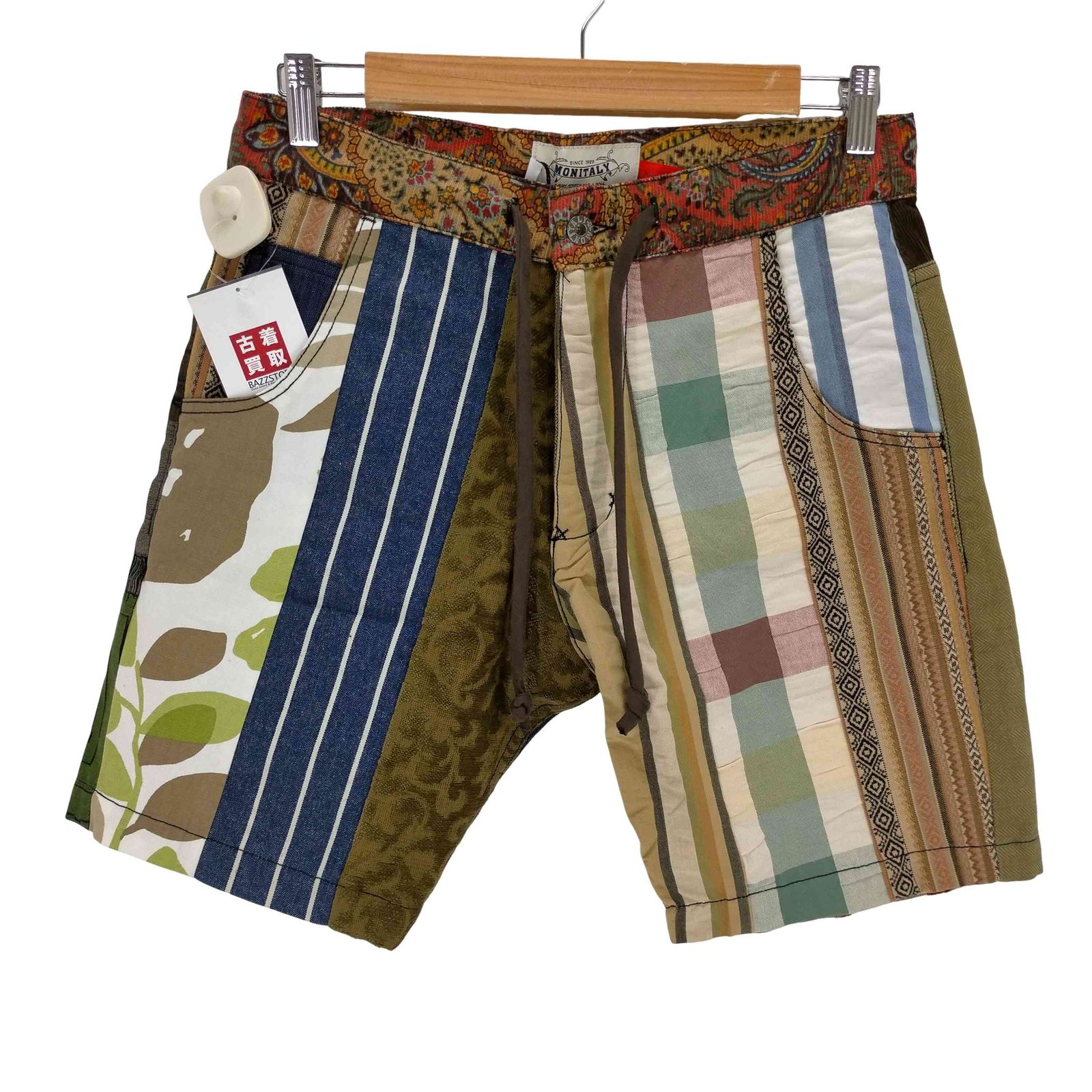 モニタリー MONITALY USA製 パッチワークハーフパンツ メンズ JPN：S 