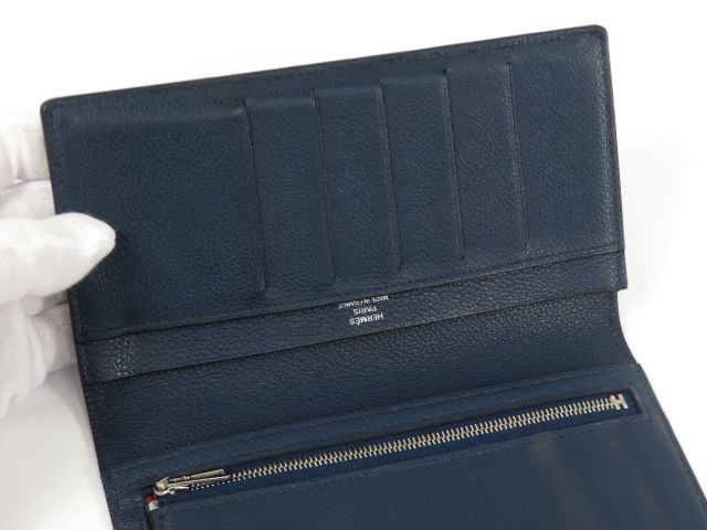 ❤お得なお品❤シチズンツイルロング 長財布 ネイビー エルメス T刻印 他色可】HERMES (エルメス) □ シチズン・ツイル ロング 財布 (HERMES