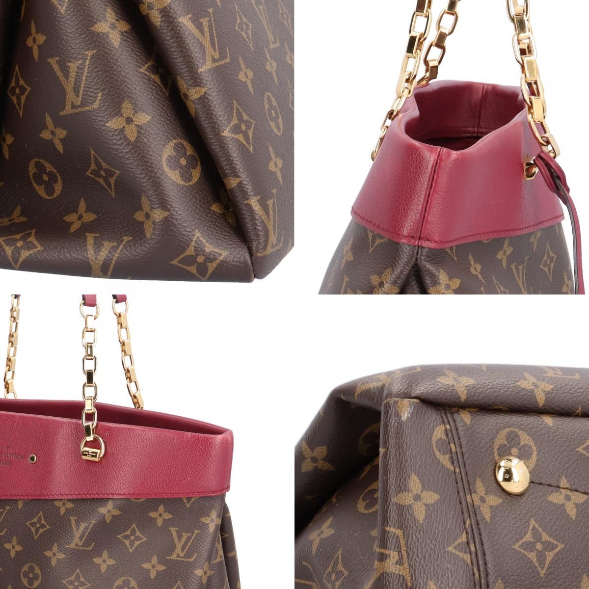 ルイヴィトン 傾が パラスショッパー モノグラム ショルダーバッグ  