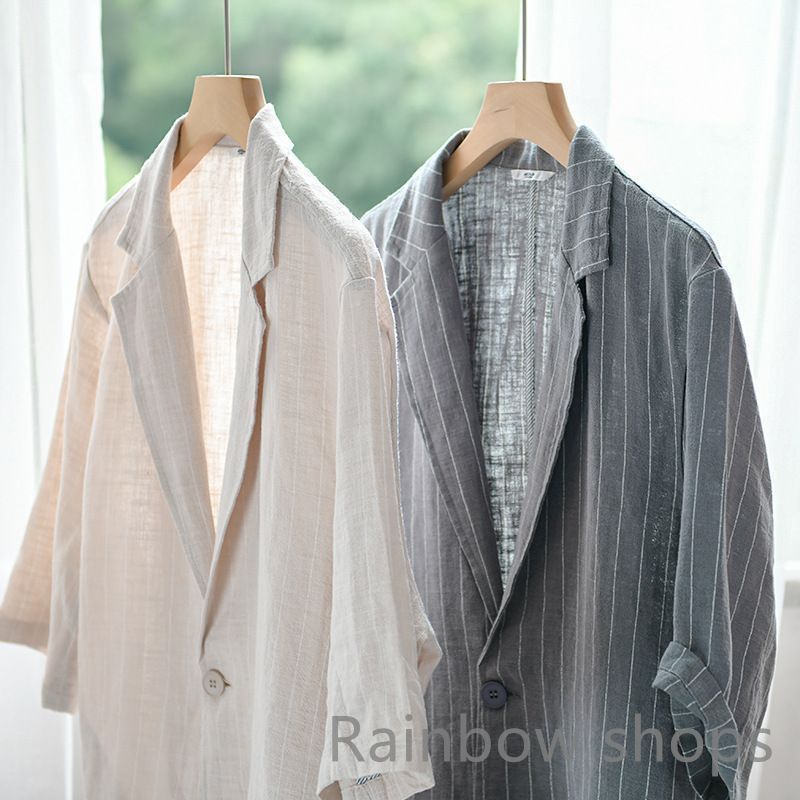 【美品】MORABITO モラビト ストライプ柄 リネン カジュアル ジャケット Weekend Max Mara｜リネン混ストライプテーラードジャケット