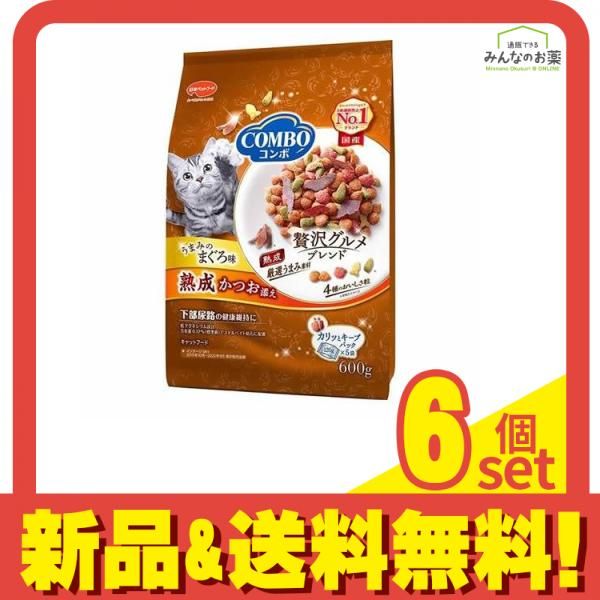 コンボ キャット ドライ まぐろ味 熟成かつお添え 600g 6個セット まとめ売り