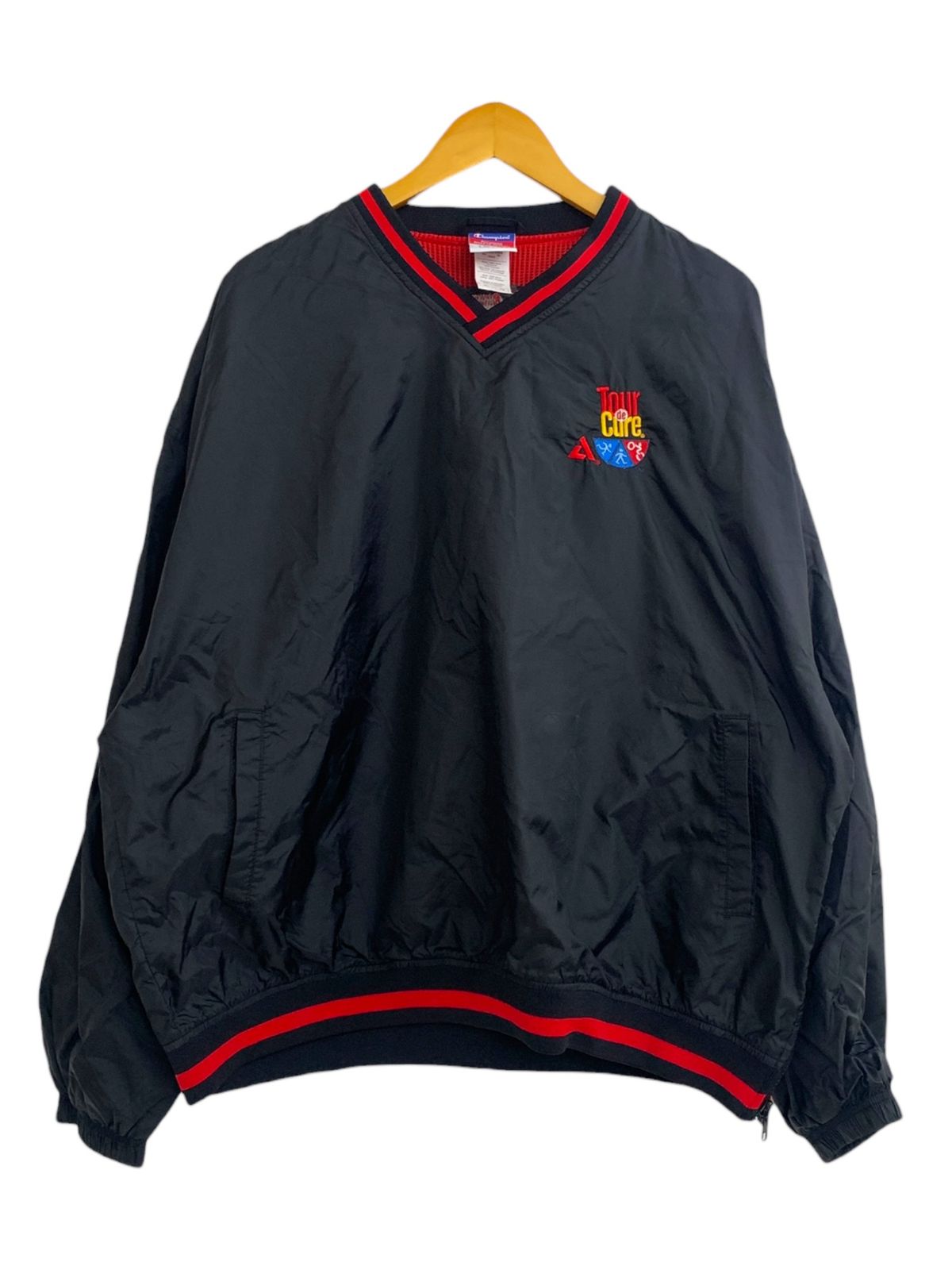 Champion (チャンピオン) ナイロン トップス プルオーバー ビック オーバー B1203-094 XL ブラック メンズ/004