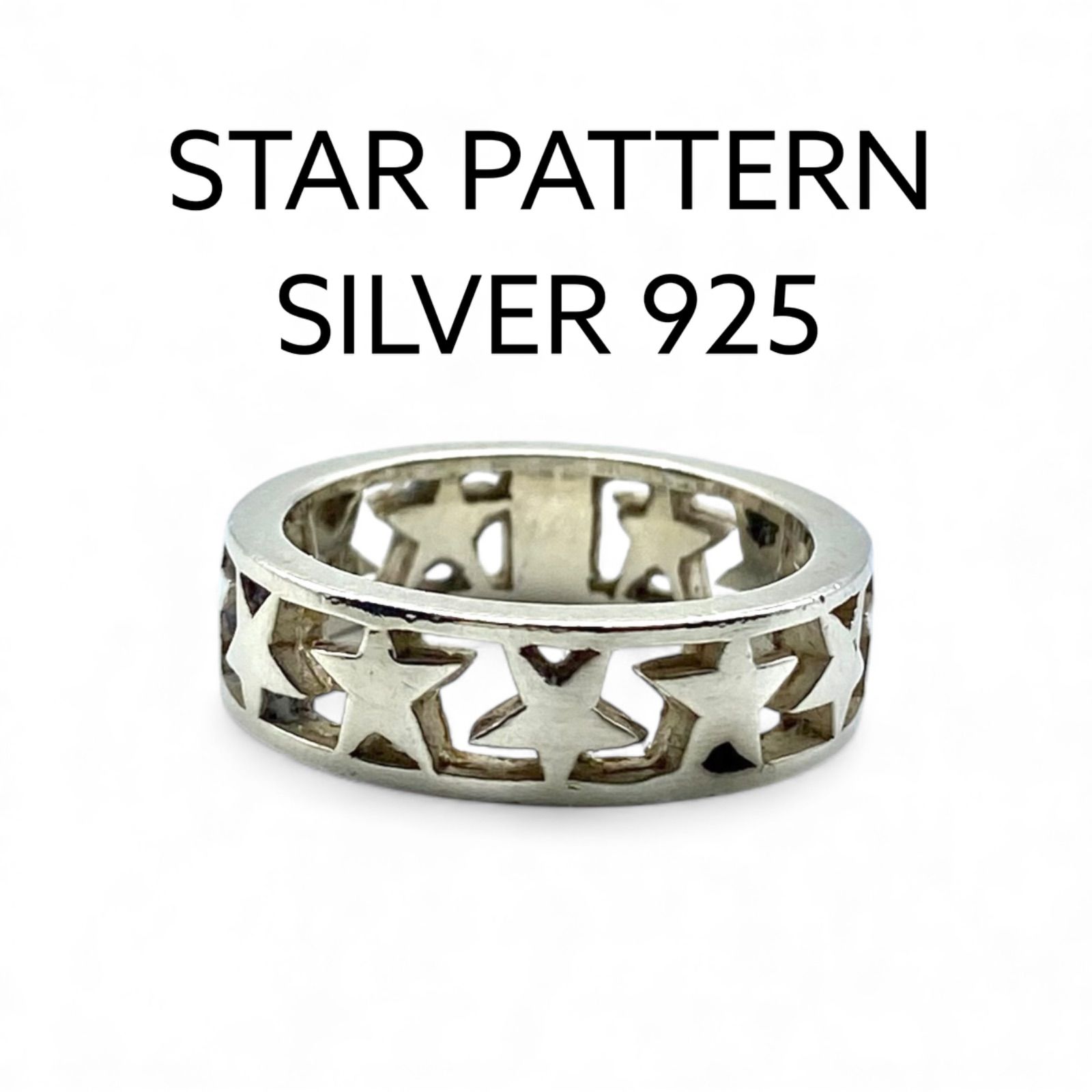 【スターモチーフ】Silver 925 刻印 00s Vintage Design Ring シルバー ヴィンテージ デザイン リング 9号 10号 ユニセックス ピンキーリング