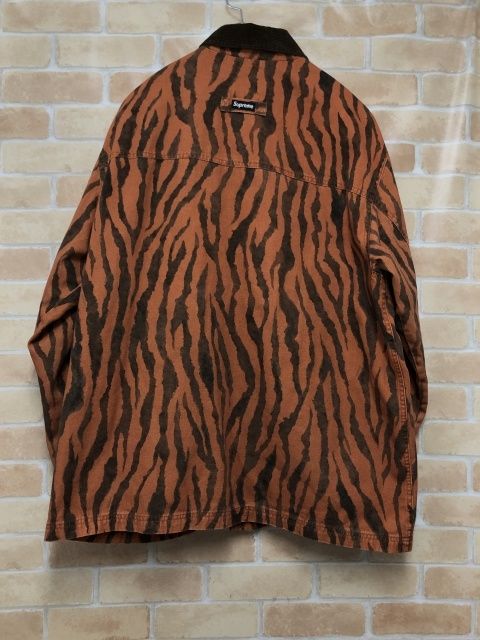 Supreme シュプリーム 21SS Barn Coat Tiger Stripe オレンジ×ブラウン XL 111438354
