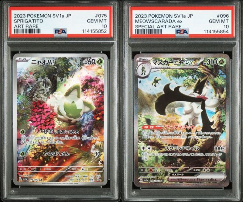 PSA10 ポケモンカード ポケカ ニャオハ＆マスカーニャex 075/073