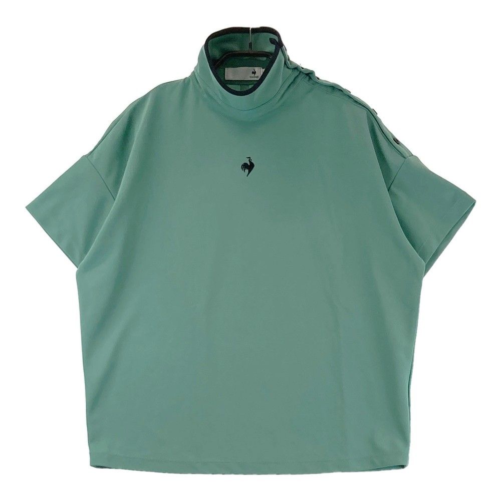 サイズ：L LE COQ GOLF ルコックゴルフ  ハイネック 半袖Tシャツ サイドボタン  グリーン系 [240101462450] ゴルフウェア レディース ストスト
