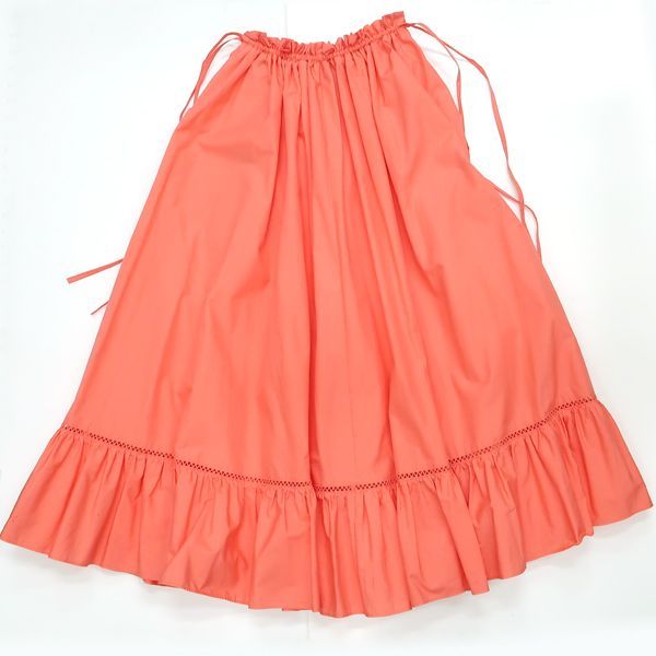 Drawerドゥロワー ウエスト ギャザー リボンスカート ピンク36｜レディース 