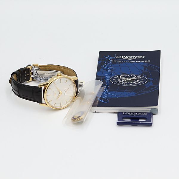 デッドストック級 稼働 美品 ロンジン フラッグシップ 18K/750 L4 746